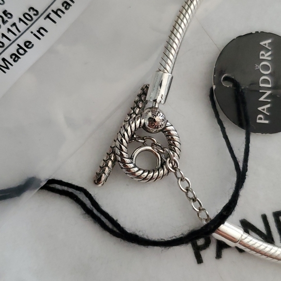 Pandora duo gorgeous toggle 925 new one size free danglin pandora charm heart ❤️ - Picture 3 of 6